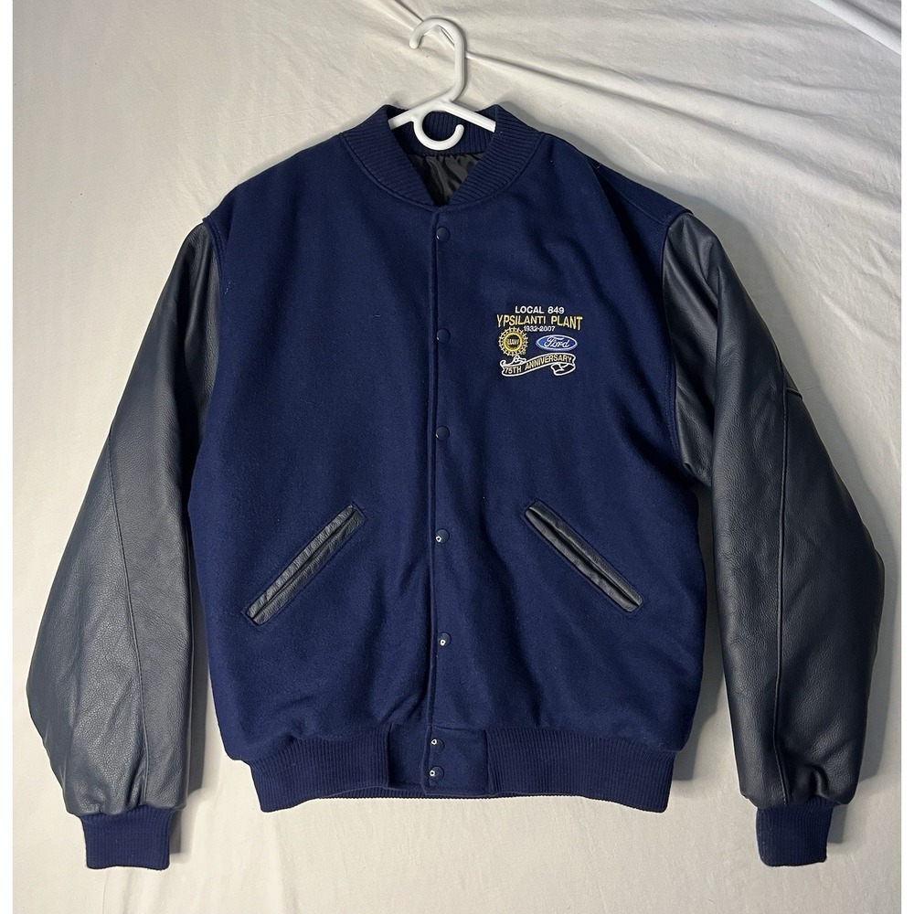 UAW Autoworkers Union Ford Ypsilanti Letterman Varsity Jacket XL USA Local 849